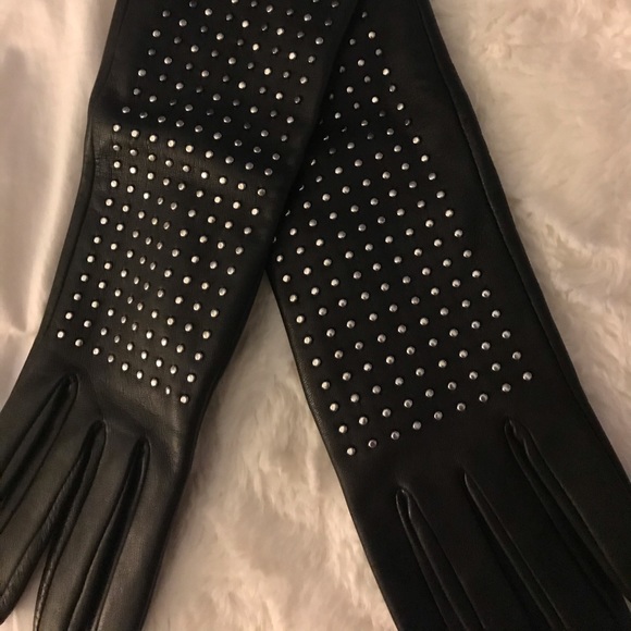 Brian Atwood long leather gloves